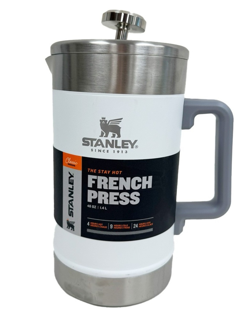 NWT Stanley White and Gray French Press Coffee Maker - Picture 1 of 6